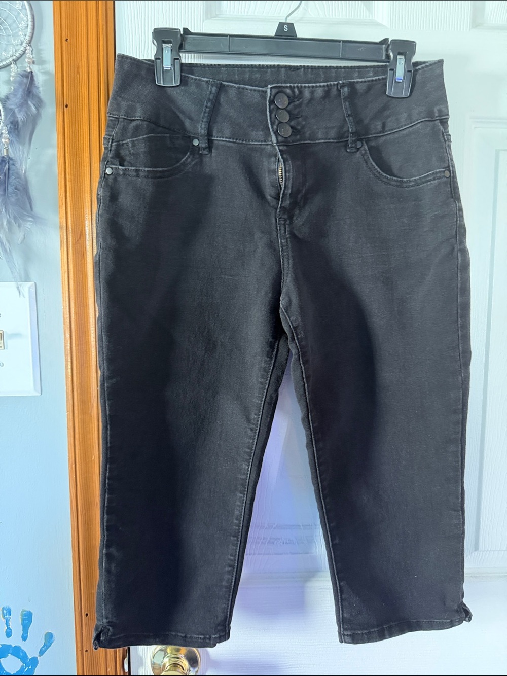 d. jeans Black High-Rise Cropped Ankle Jeans